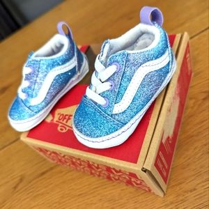 VANS infant Size 1 Glitter w/ Box